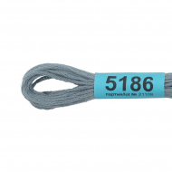 Нитки для вышивания Gamma мулине (3173-6115) 100% хлопок 24 x 8 м цв.5186 серый