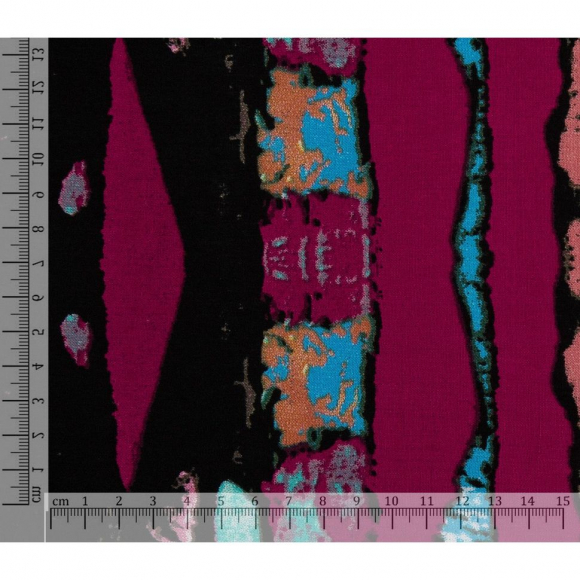 Ткань Штапель 90 г/м? 100% вискоза шир.145 см арт.Р.31114.02 цв.02 малиновый рул.50м
