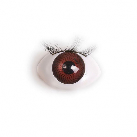 Глаза арт.TBY.TK-22 с ресницами цв.коричневый уп.10шт