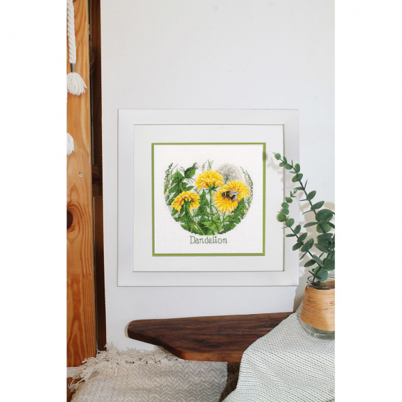 Набор для вышивания KLART арт. 8-373 Цветочная нежность. Одуванчики 15х14,5 см