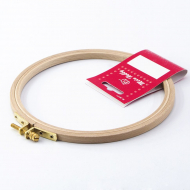 1158_Пяльцы круглые с замком, высота обода 8 мм, диаметр 15,5 см