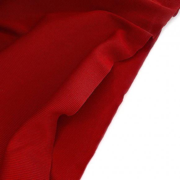 Кашкорсе трикотажное полотно 400г/м?  95%хб 5%эл  шир.60+60см арт.ШН-400955-04 цв.красный пач.15-60м (1кг-2,10м)