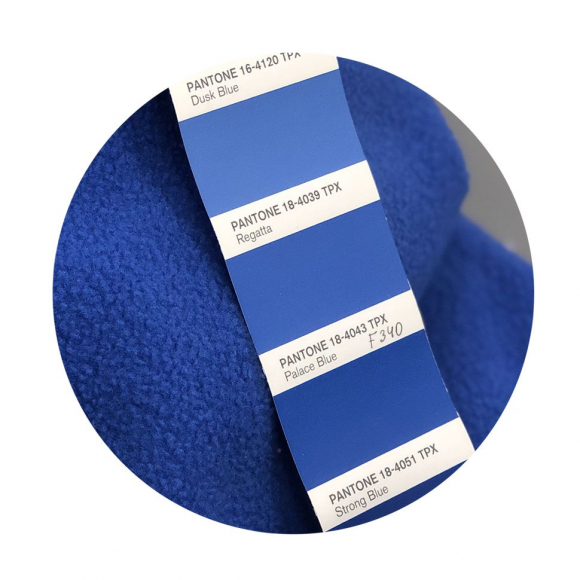 Ткань флис 2-х сторонний TBY-0059-340 190 г/м? 100% ПЭ шир.150см  цв.F340 василек рул.70-110м (1кг - 3,5м)