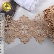Кружево гипюр KRUZHEVO арт.TR.16GB0194 шир.105мм цв.8 кофе уп.9м