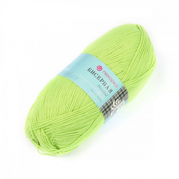 Пряжа для вязания ПЕХ Бисерная (100% акрил) 5х100г/450м цв.193 св. салатовый