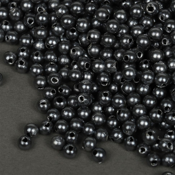 Бусины MAGIC 4 HOBBY круглые перламутр 4мм цв.029 серый уп.50г (1500шт)