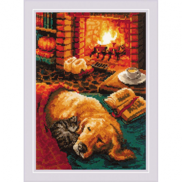 Набор для вышивания РИОЛИС арт.2004 У камина 21х30 см