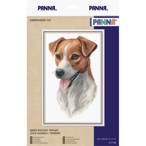 Набор для вышивания PANNA арт. J-7148 Джек рассел терьер 18,5х28,5 см