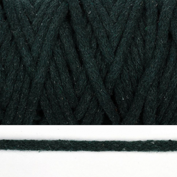 Шнур круглый х/б 06мм цв.1404 изумруд уп.50м