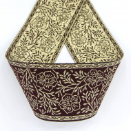 109390_Лента жаккард с люрексом SAFISA, 50 мм, 15 м, цвет 30, бордо