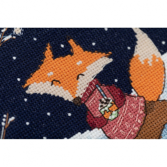 Набор для вышивания PANNA арт. OT-7376 Открытка. Вечер на катке 12,5х12 см