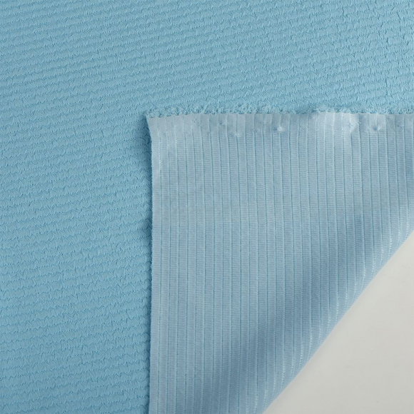 Ткань трикот. Бифлекс жатка арт.ODJ-240-7 240г/м? 86% нейлон 14% спандекс шир.150см цв.7 голубой уп.6м