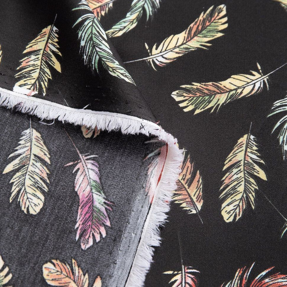 Ткань шелк Армани 90 г кв.м 97% полиэстер, 3% спандекс шир.145см арт.Р.28353.01 цв.01 черный рул.30м