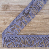 Бахрома витая, 60 мм, цвет серо-голубой