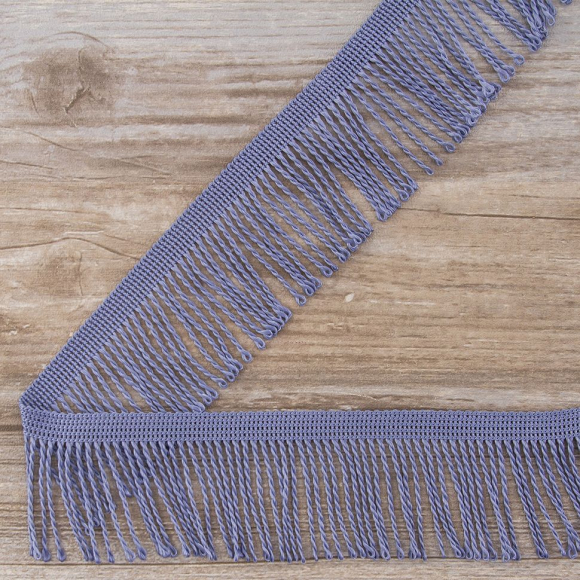 Бахрома витая, 60 мм, цвет серо-голубой Бахрома витая, 60 мм, цвет серо-голубой