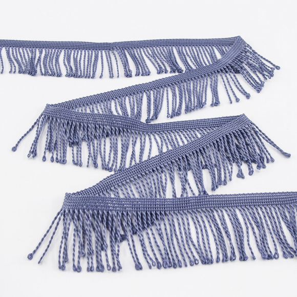 Бахрома витая, 60 мм, цвет серо-голубой Бахрома витая, 60 мм, цвет серо-голубой