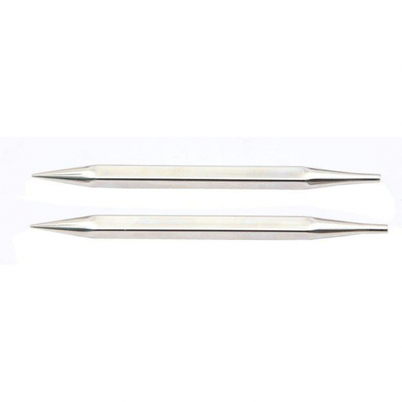 12346 Knit Pro Спицы съемные для вязания Nova cubics 6,5мм для длины тросика 20см, никелированная латунь, серебристый, 2шт