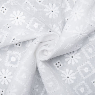 Ткань шитье 130 г кв.м 100% хлопок шир.130 см арт.Р.19944.01 цв.01 белый уп.30м