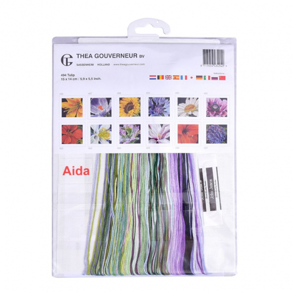 62573_Набор для вышивания "Тюльпан", канва аида 18 ct