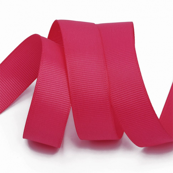 Лента Ideal репсовая в рубчик шир.25мм цв. 187 фуксия уп.27,42м