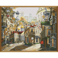 Набор для вышивания мулине НОВА СЛОБОДА арт.РЕ2333 Сказки старого Арбата 38х30 см