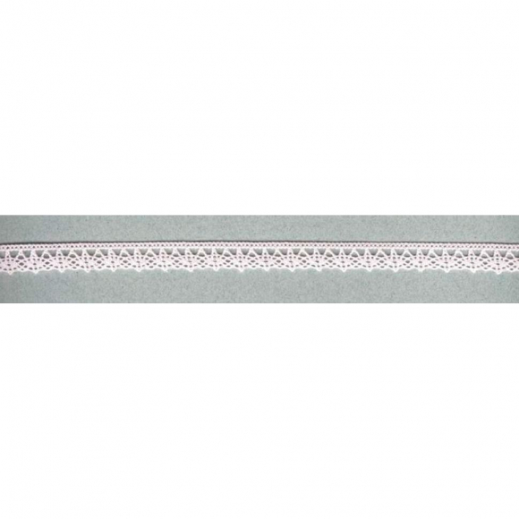 Мерсеризованное хлопковое кружево, 12 мм, цвет светло-розовый