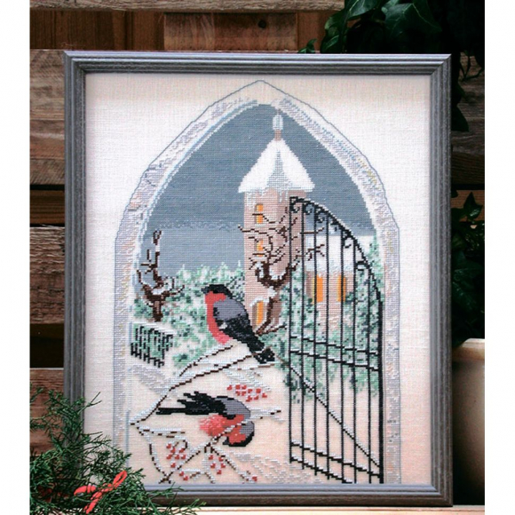 Набор для вышивания OEHLENSCHLAGER арт.12132 Два снегиря 33х39 см