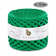 Пряжа трикотажная 100м, 300г, ширина 6-8мм цв.3027 зеленый