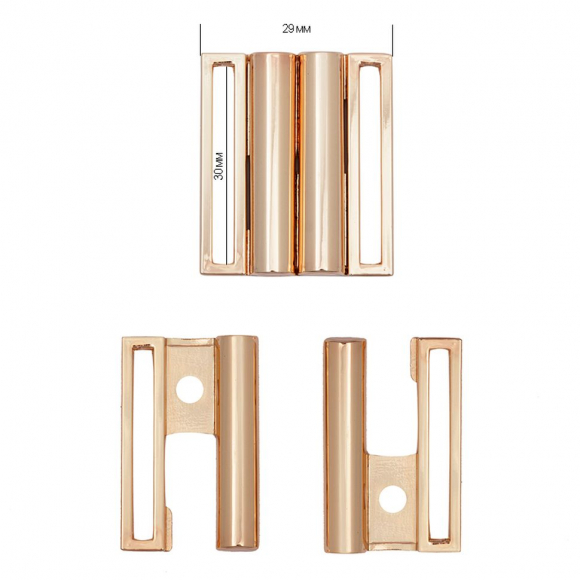 Пряжка металл под резинку 30мм арт.TBY.1126 29х34мм цв. золото уп. 10шт