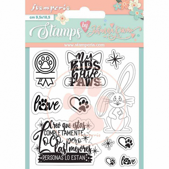 168585_Штамп силиконовый "Круговорот любви - кролик"