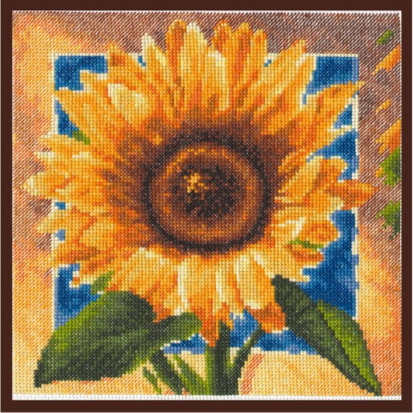 Набор для вышивания ПАЛИТРА арт.01.006 Золотые лепестки 20х20 см