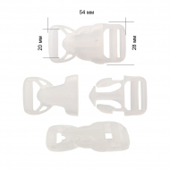 Фастекс пластик НФ-20 20мм прозрачный уп.100шт