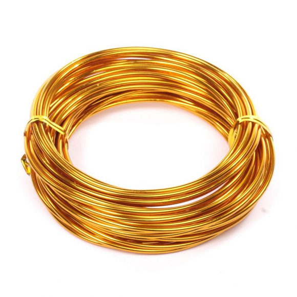 Проволока ? 2мм арт.ТВ-ALW-2 цв.17 желтый рул.10м