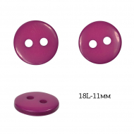 Пуговицы пластик арт.TBY.376.11.173 цв.173 сиреневый, 18L-11мм, 2 прокола, 200шт
