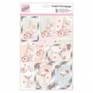 111778_Бумага фольгированная с высечкой для создания объемных композиций (Папертоль) "Wine O'clock"