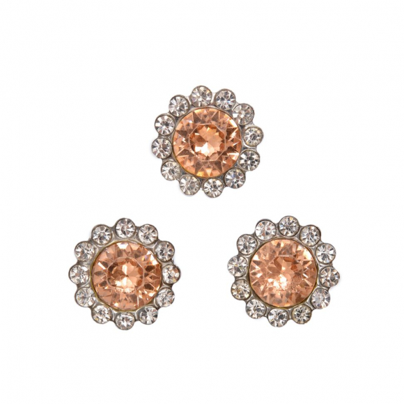 Стразы пришивные в цапах стекло TBY арт.MS.09.S цв.шампанское 11,8 мм, уп. 100шт