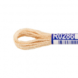 Нитки для вышивания Gamma мулине 100% вискоза 12 x 8 м цв.R0286 бежевый