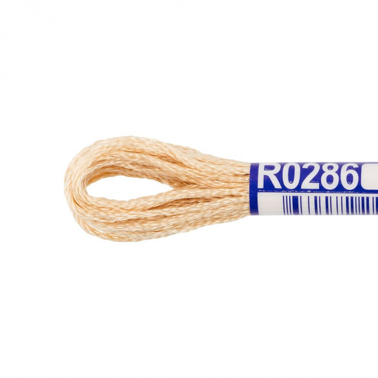 Нитки для вышивания Gamma мулине 100% вискоза 12 x 8 м цв.R0286 бежевый