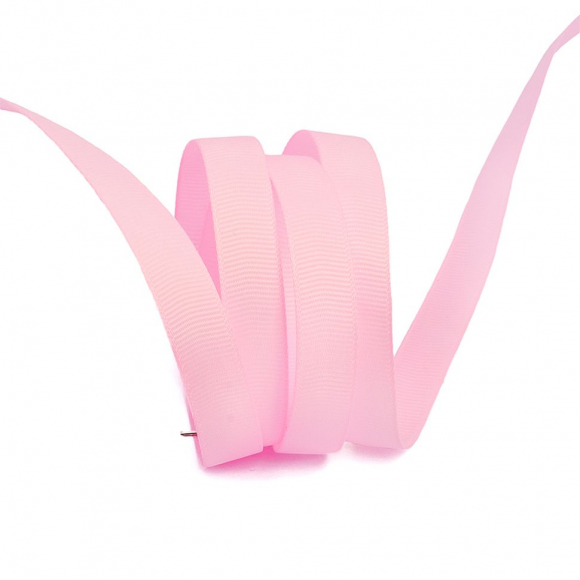 Лента Ideal репсовая в рубчик шир.12мм цв. 123 (037) св.розовый уп.27,42м