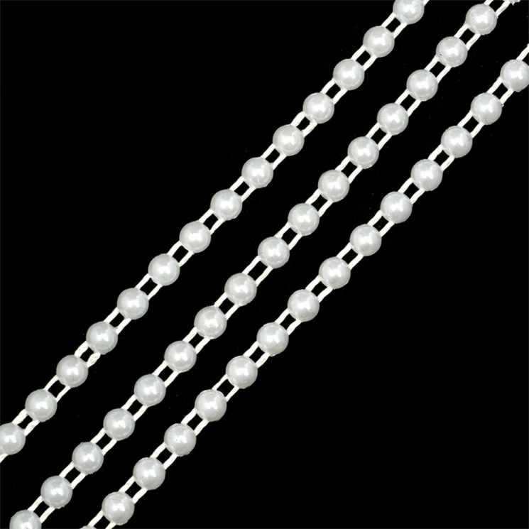 Полужемчужины на бобине TBY.BWC.HR4.1 4мм цв.1 белый уп.50 м