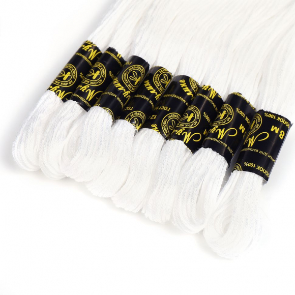 Нитки мулине цв.0101 белый 24х8м С-Пб