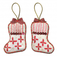 Набор для вышивания PANNA арт. IG-1276 Новогодняя игрушка. Сапожок 6х8 см