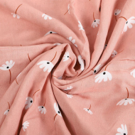 Ткань Штапель  TBY Vi-2112013-1 плот 110г/м2 100% вискоза шир. 145 см цв.1 розовый рул.25м