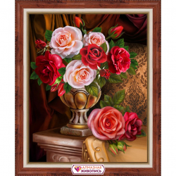 Набор для изготовления картин АЛМАЗНАЯ ЖИВОПИСЬ арт.АЖ.1731 «Благородные розы» 30х40 см