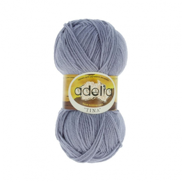 Пряжа ADELIA TINA (100% акрил) 5х100г/308м цв.104 св.серый