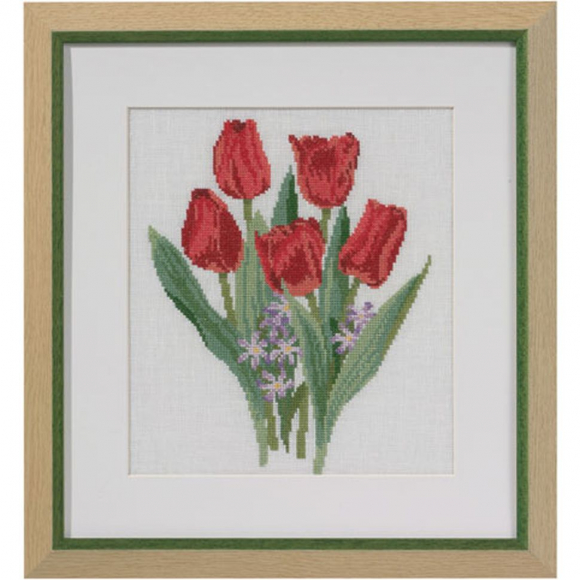 Набор для вышивания PERMIN арт.70-2301 Красные тюльпаны 33х36 см