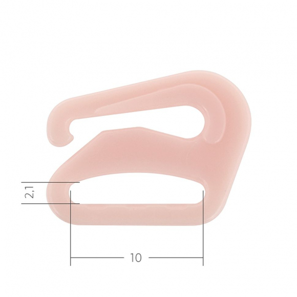 Крючок для бюстгальтера пластик ARTA.F.SF-1-3 d10мм, цв.168 серебристый пион, уп.50шт