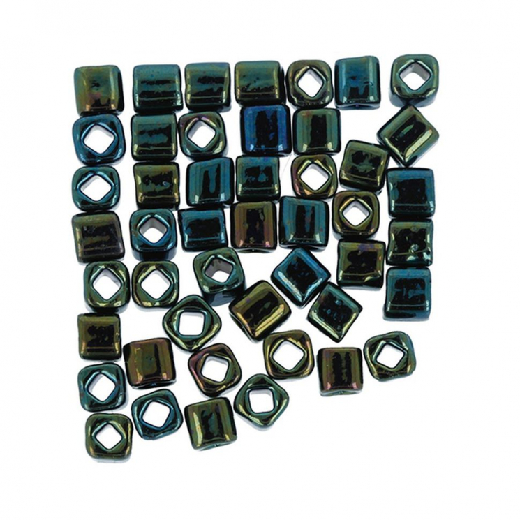 Бисер Япония "TOHO" CUBE №2  4 мм 5 х 5 г №0084 зеленый