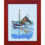 Набор для вышивания PERMIN арт.12-1315 Рыбацкая лодка 21х27 см