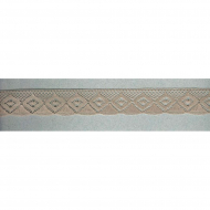 Мерсеризованное хлопковое кружево, 25 мм, цвет серо-бежевый